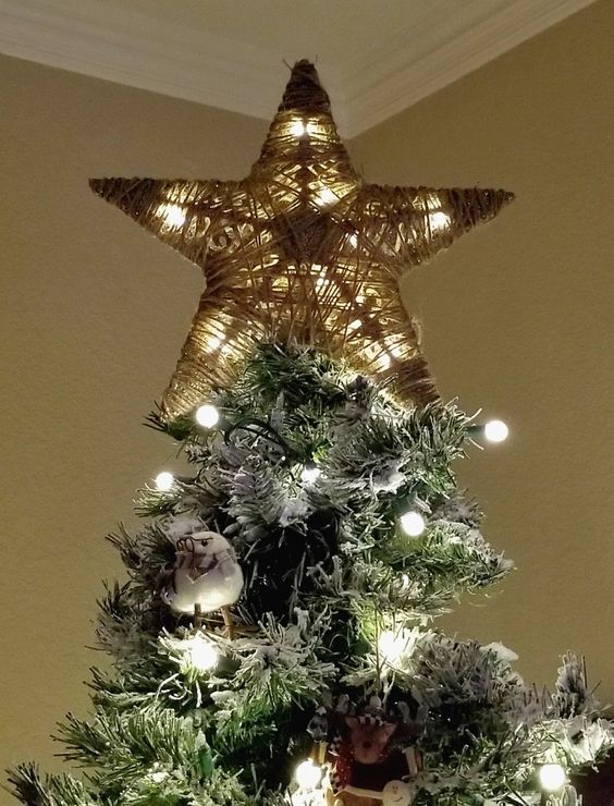 Christmas Tree Topper with Lights