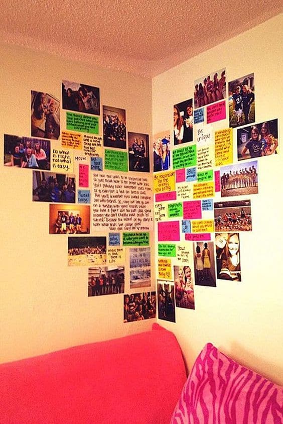 DIY Bedroom Photo Collage