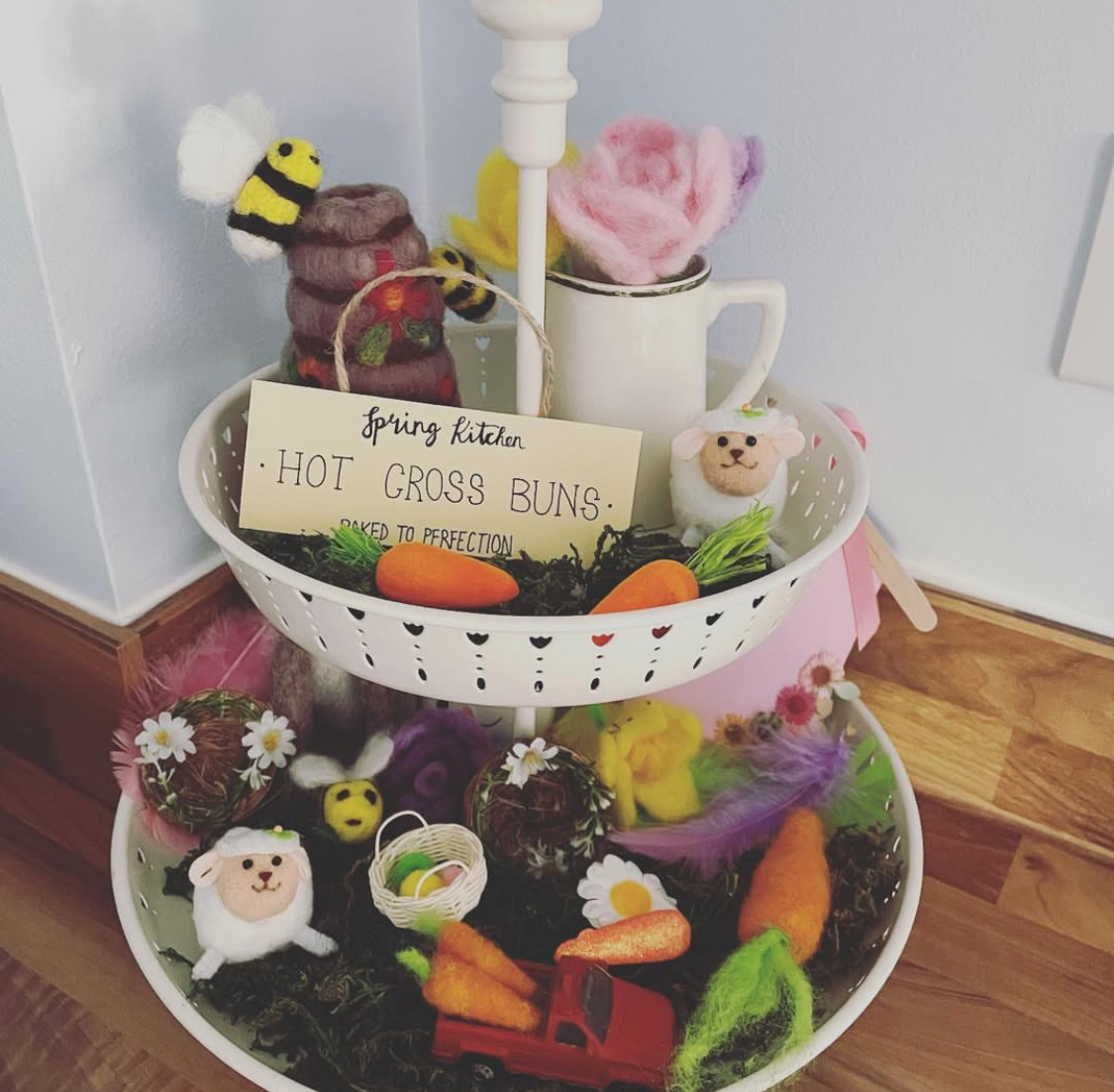 Spring Tiered Tray Ideas